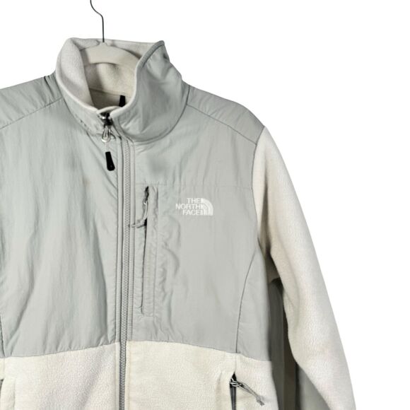 North Face ANLP White Denali Fleece Jacket Full Zip FLAW Womens Size Medium - Picture 2 of 11